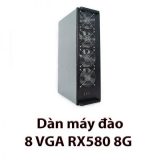 Máy đào bitcoin 8 VGA RX580 8G MSI Armor NEW ETH: 240Mhz